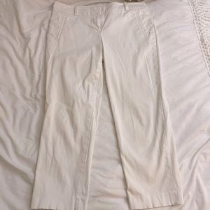 White Slacks Trousers Capri Pants w/ pockets business casual professional